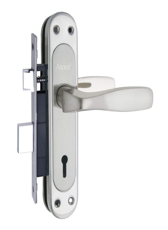 Atom Heavy Duty Mortise Door Lock for Bedroom, Living Room, Main Door, Silver Satin Finish | 3 Keys | 6 Lever Double Stage Lockset for House Hotel Office(PANDAKY) - Image 2